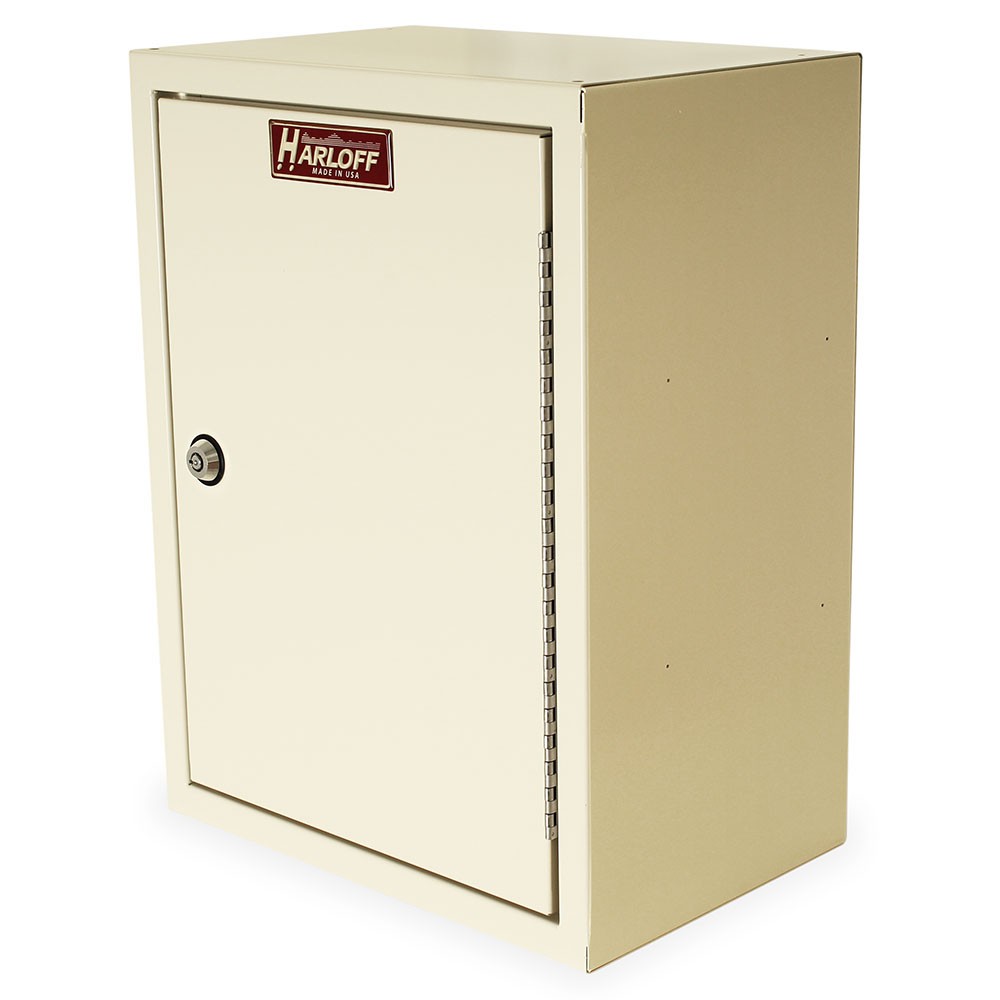 Beige Small Narcotics Cabinet with Locking Outer Door and Locking Inner Door