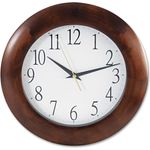 Universal® Round Wood Clock, 12 3/4", Cherry
