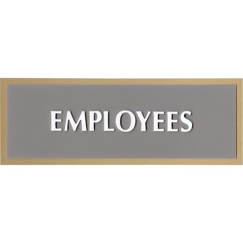 Marquis Common Room Sign with Braille, Rectangle Style, 9"W x 3-3/4"H ...