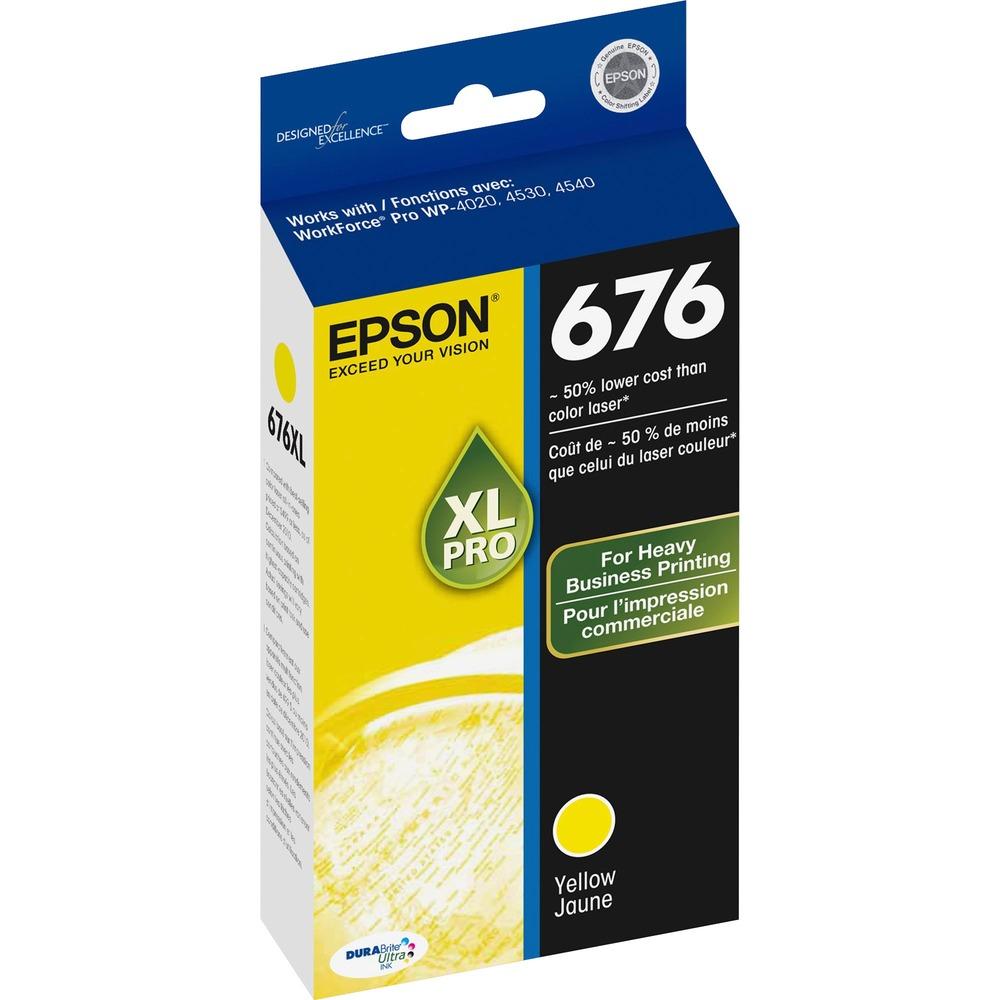 Ink Cartridge, 676XL, f/WP-4520, 1200 Page Yield, Yellow