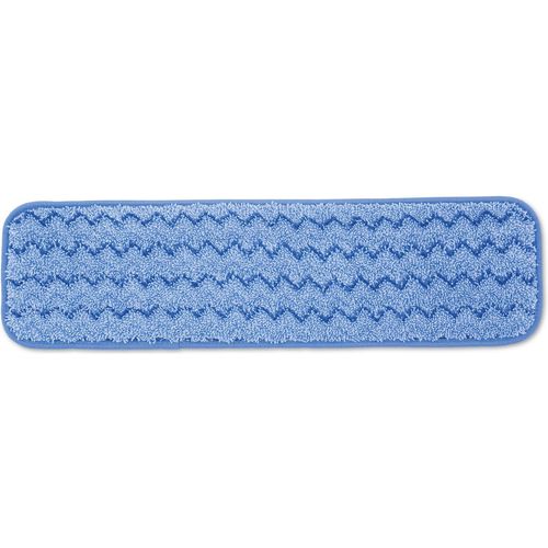 Rubbermaid HYGEN FGQ41000BL00 18 Blue Microfiber Hook & Loop Wet Mop Pad