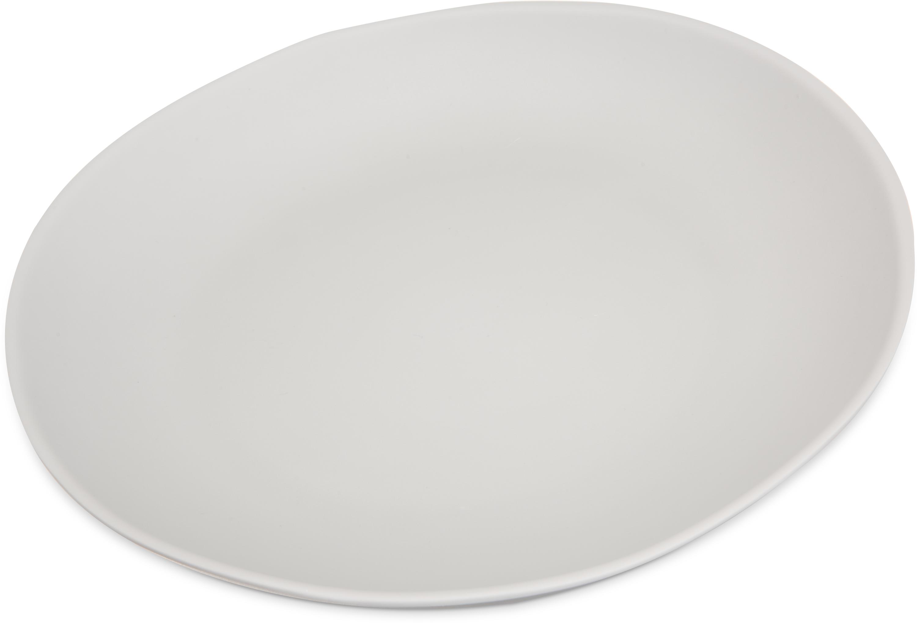 Ridge Melamine Dinner Plate 10.5" - Cement