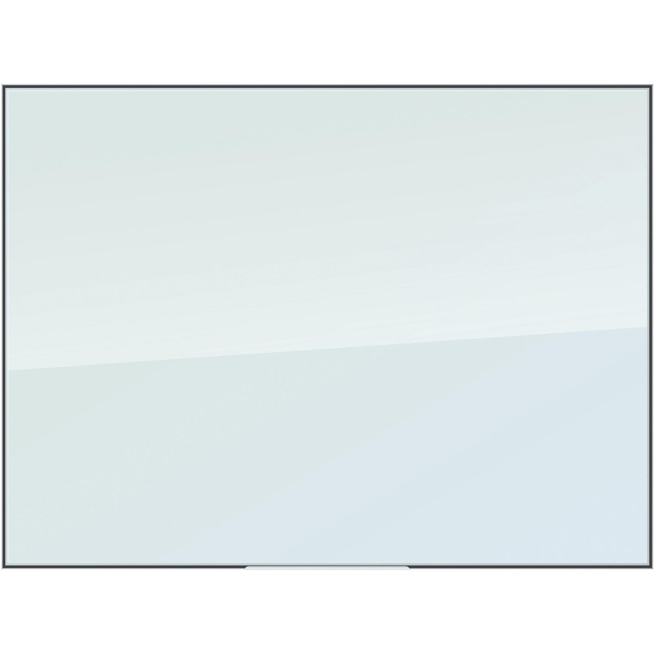 Dry Erase Board, Glass, 47"W x 35"L x 3/4"H, Frost