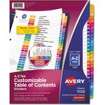 Avery® Customizable TOC Ready Index Multicolor Dividers, 26-Tab, Letter