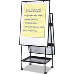 MasterVision® Creation Station Dry Erase Board, 29 1/2 x 74 7/8, Black Frame