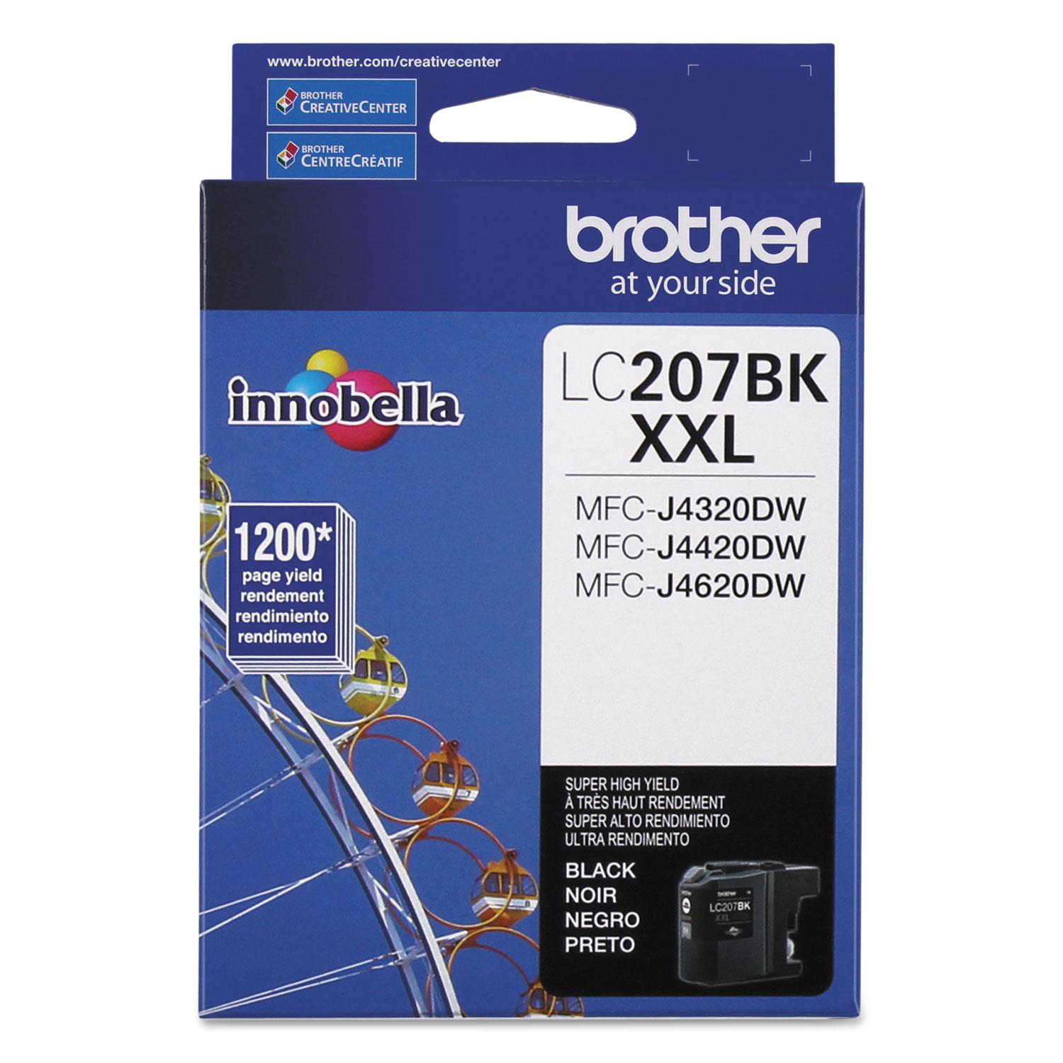 Brother LC207BK Innobella Super High-Yield Ink, Black