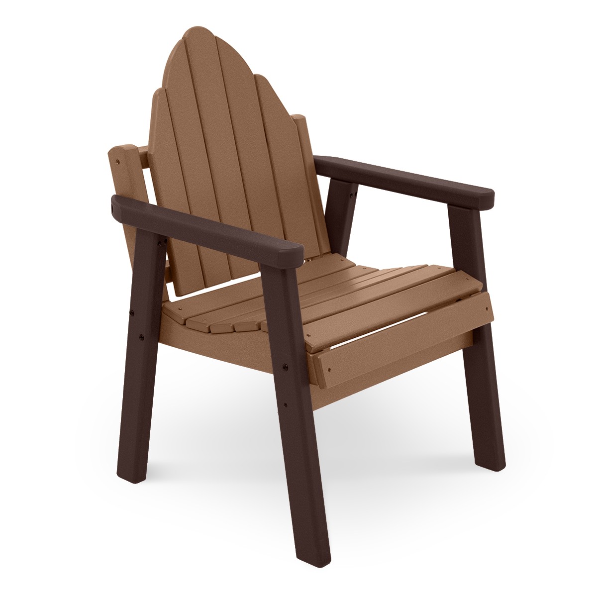 Ad-Back Dining-Height 22-1/4" Stationary Chair - Frame Finish: Brown/Coffee