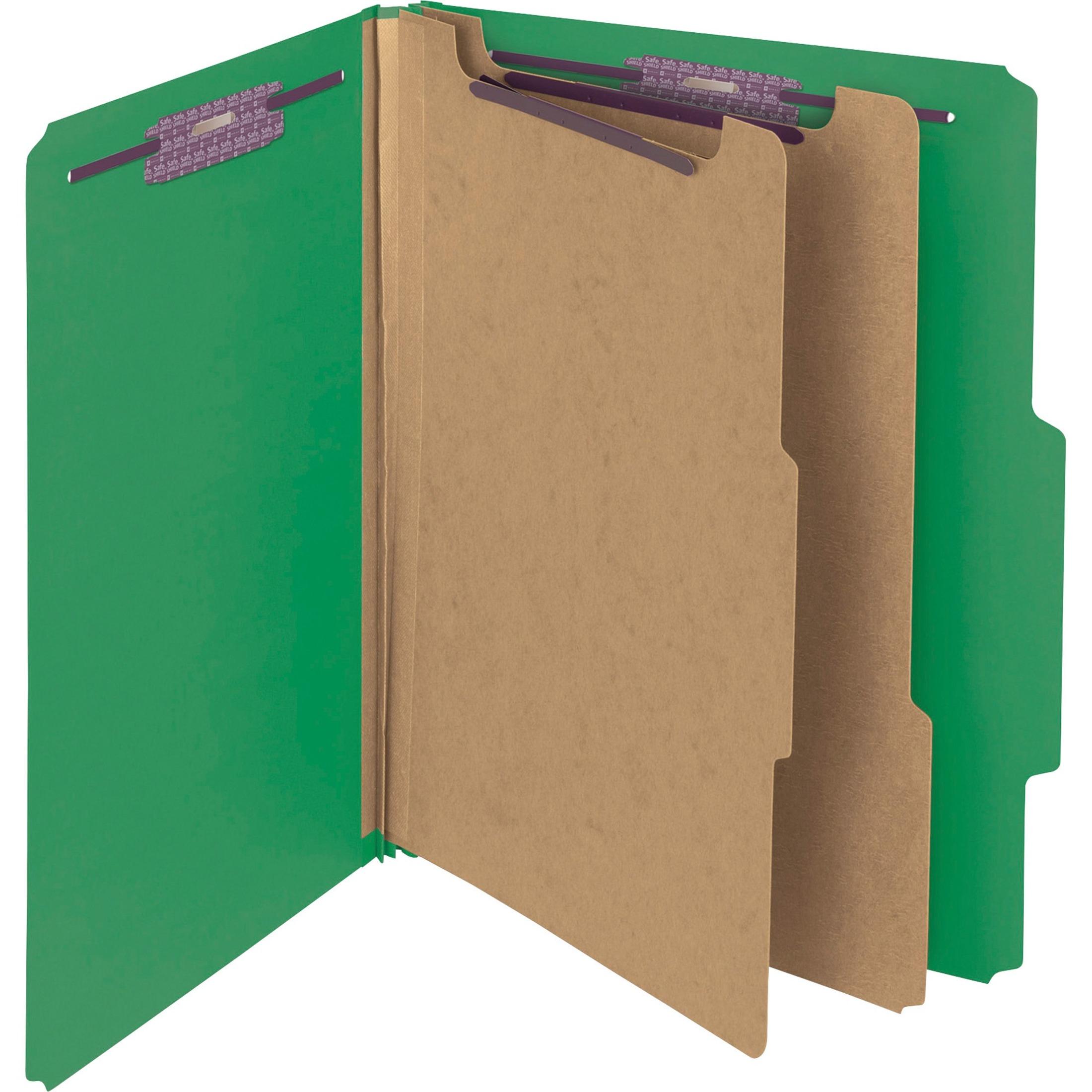 Classification Folders,2"Exp,2 Div,Top Tab,Letter,10/BX, GN