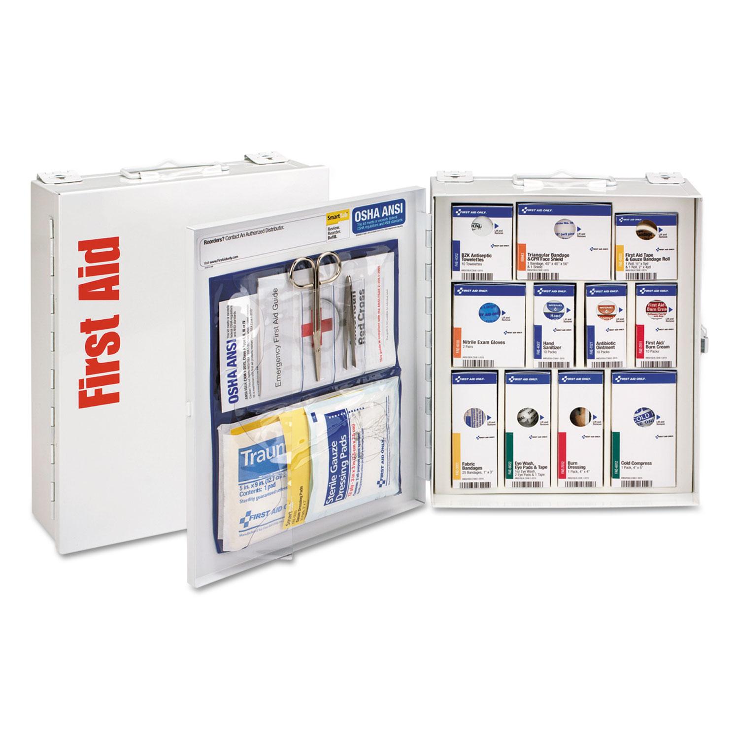 ANSI 2015 SmartCompliance First Aid Station Class A, No Meds,25 People,94 Pieces