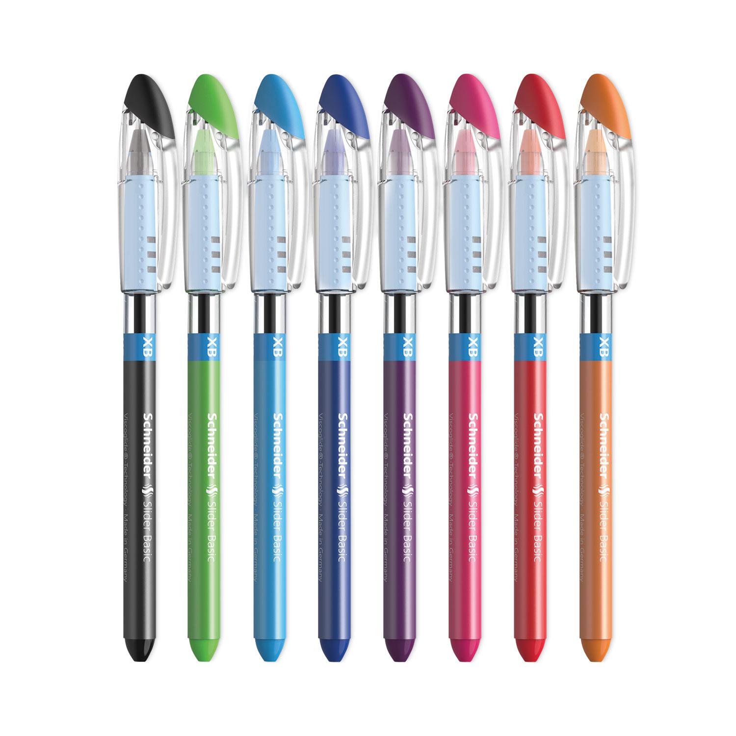Schneider® Schneider Slider Ballpoint Stick Pen, 1.4mm, Assorted, 8/Pack