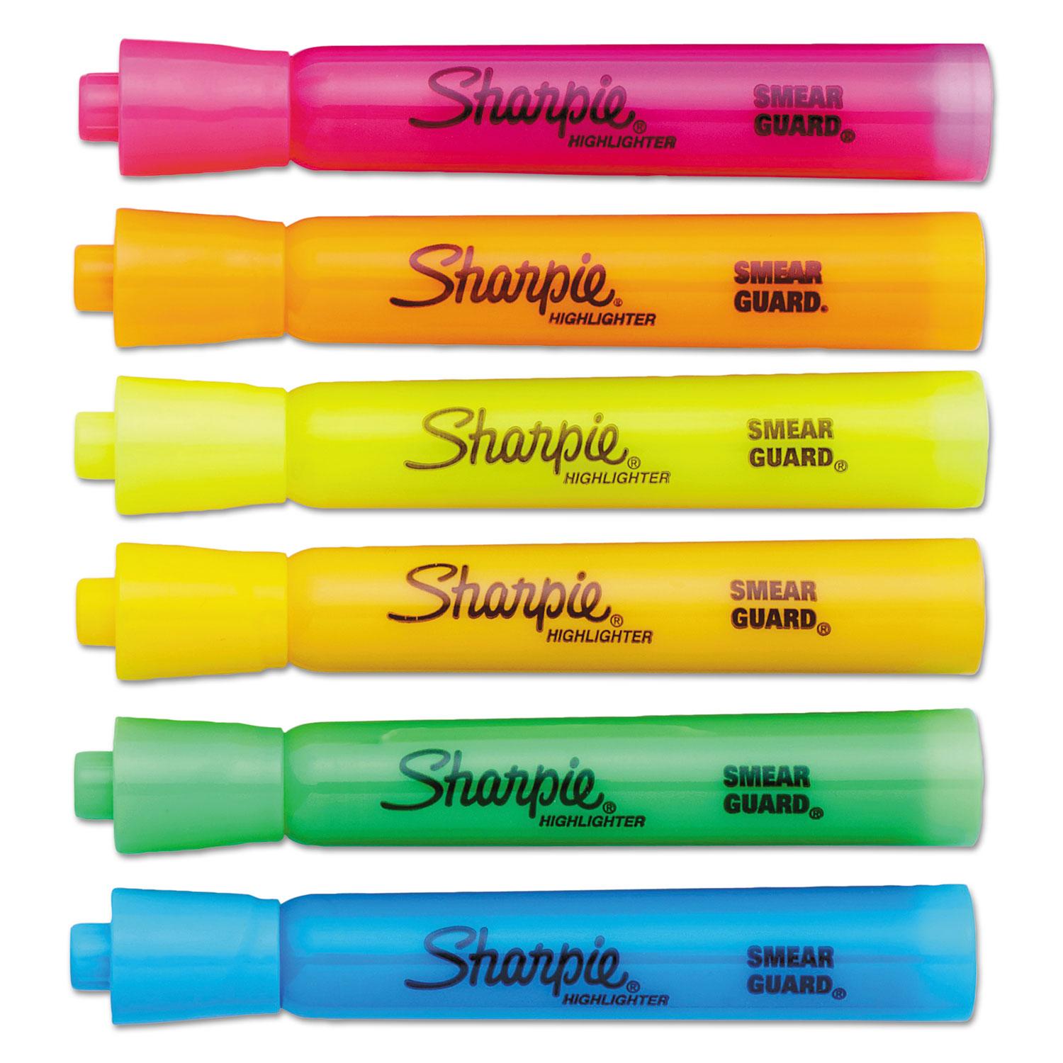 Sharpie® Accent Tank Style Highlighter, Chisel Tip, Assorted Colors, 12/Pk
