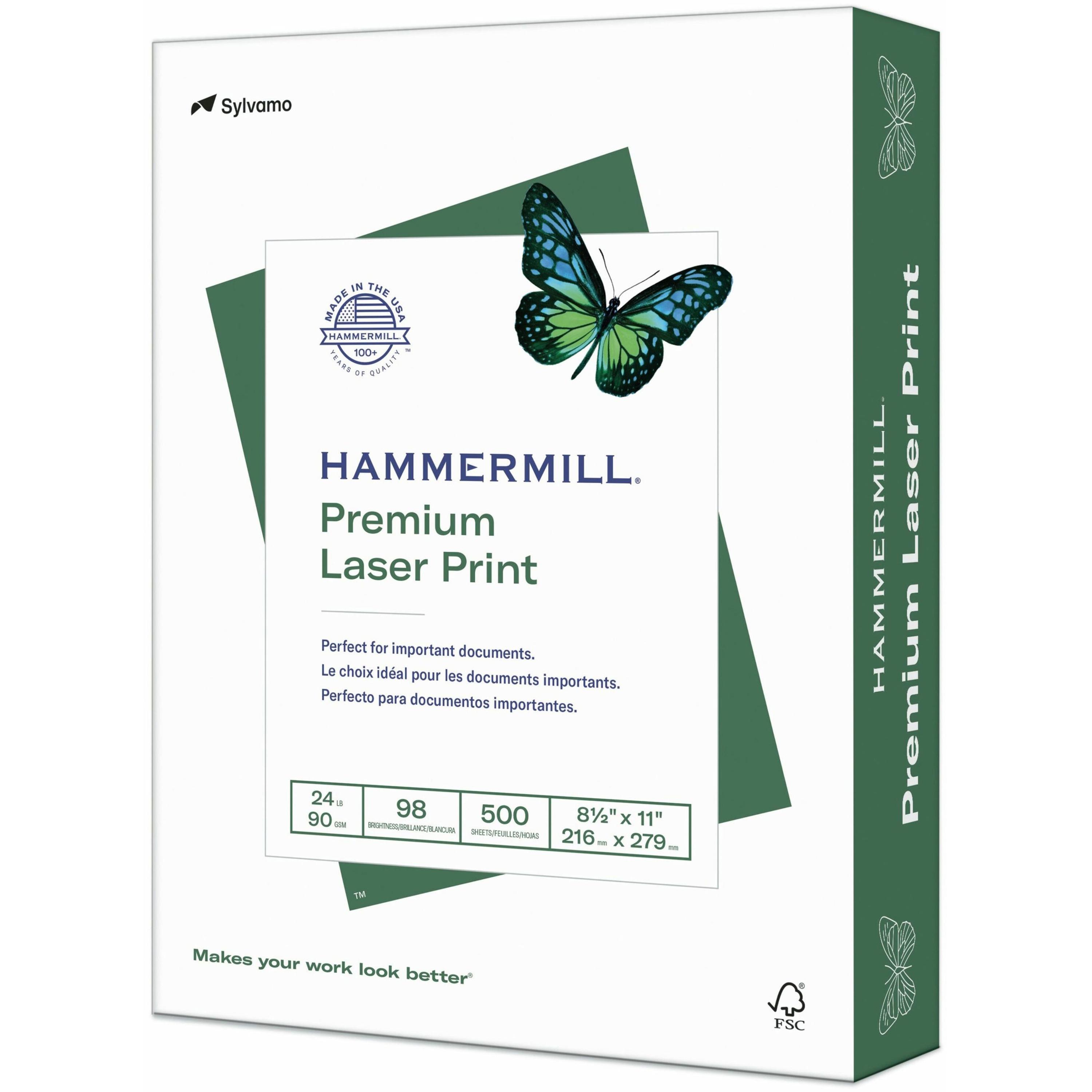 Laser Print Paper,24 lb., 98 GE, 8-1/2"x11", 500 Sht/RM, WE