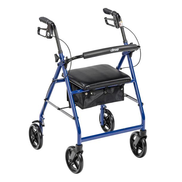 Aluminum Rollator, 7.5" Casters, Blue
