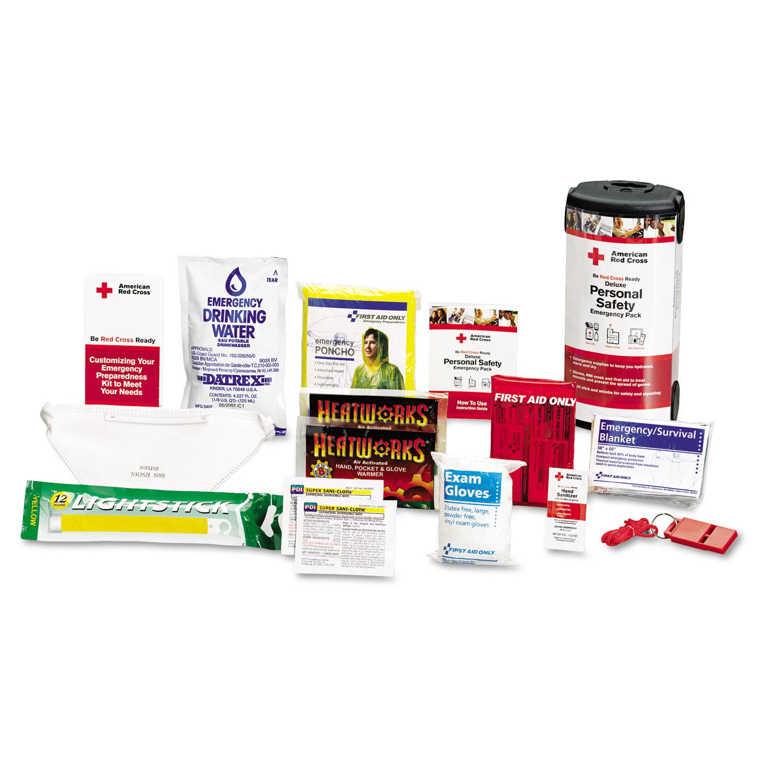 First Aid Only™ American Red Cross Personal Safety Pack for One Person, Nylon Backpack