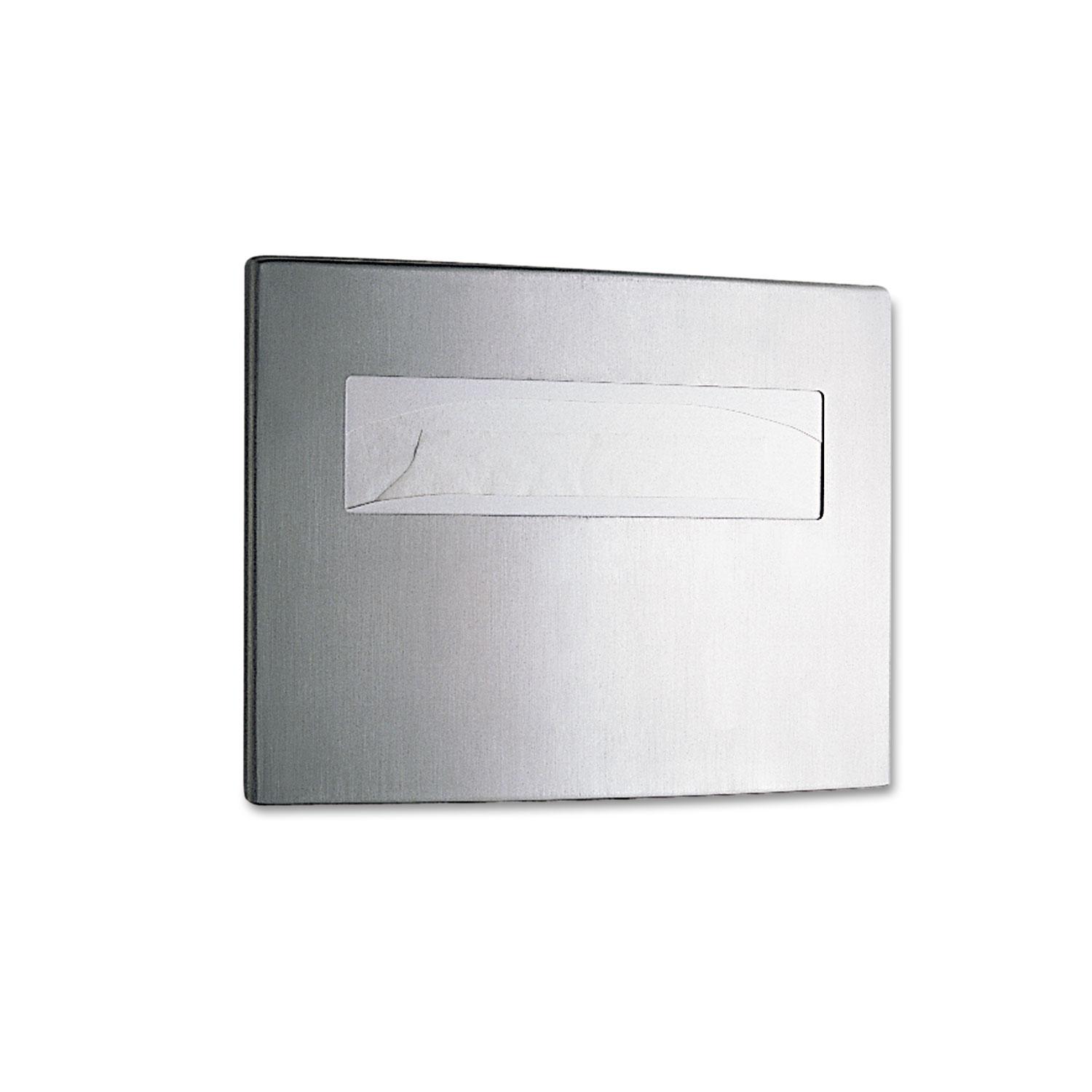 Bobrick Toilet Seat Cover Dispenser, 15 3/4 x 2 1/4 x 11 1/4, Stainless Steel