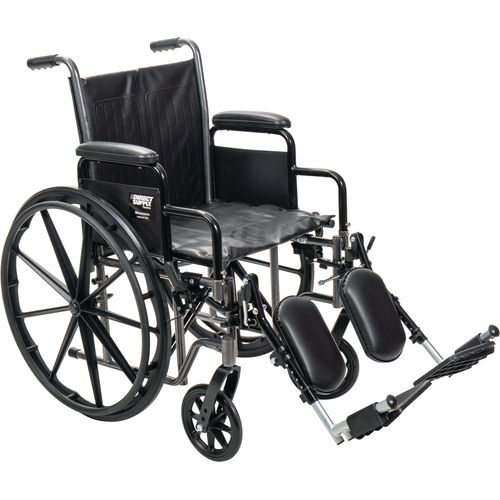 Drive Medical Single Axle Silver Sport 1 Wheelchair, Silver Vein, Fixed  Arm, 18, 1 Each 1 Count