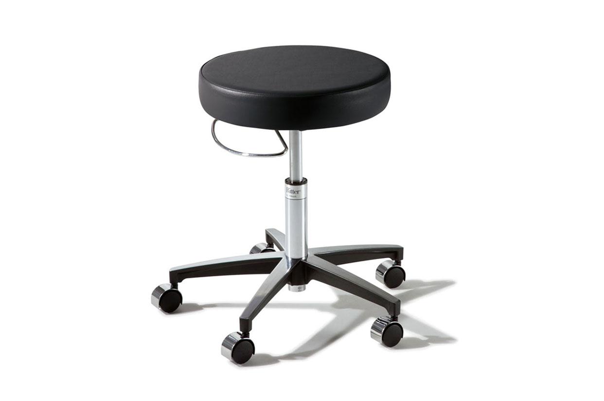 276 Basic Stool, Pneumatically Adjustable, Foot Release, Dark Linen ...
