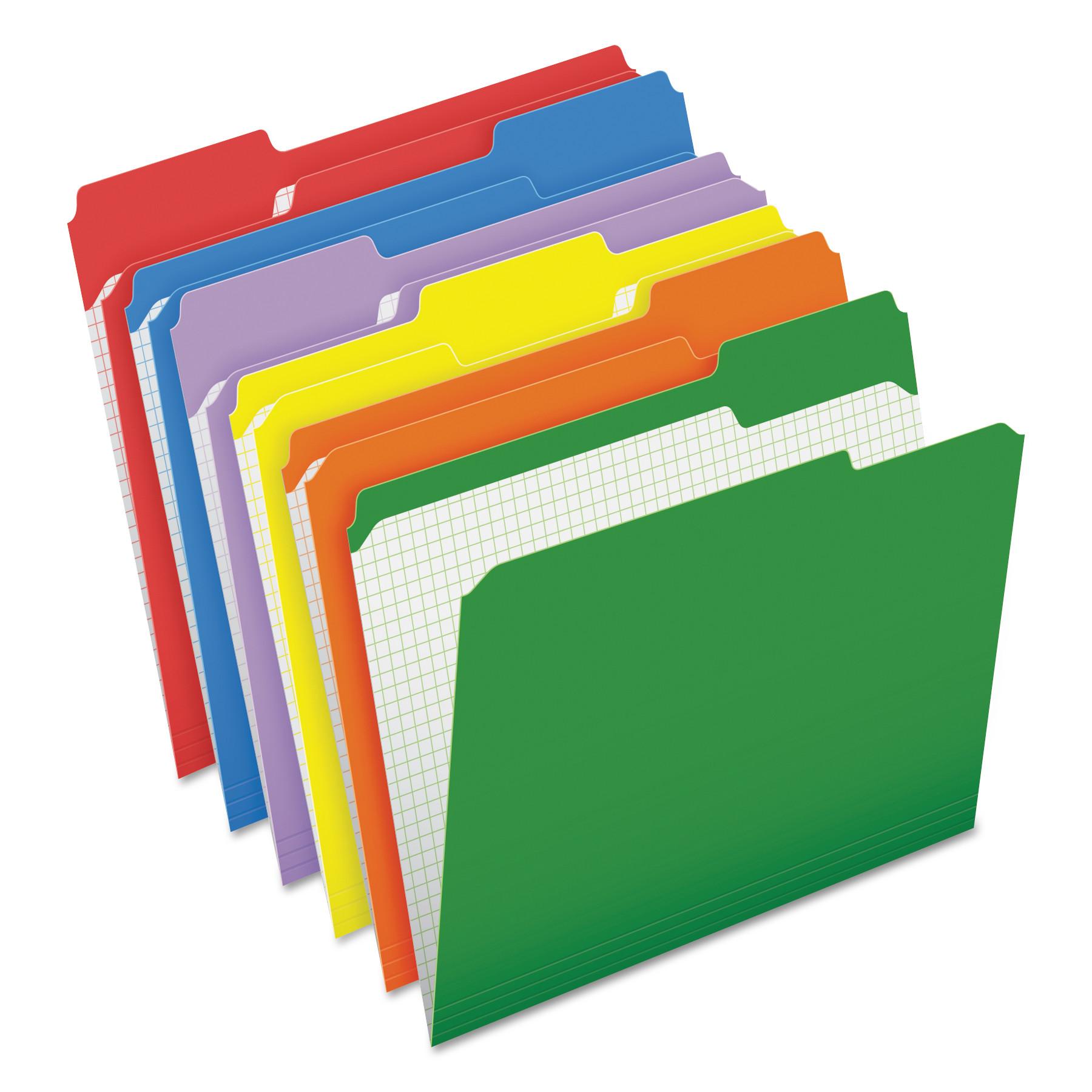 Pendaflex® Reinforced Top Tab File Folders, 1/3 Cut, Letter, Assorted, 100/Box