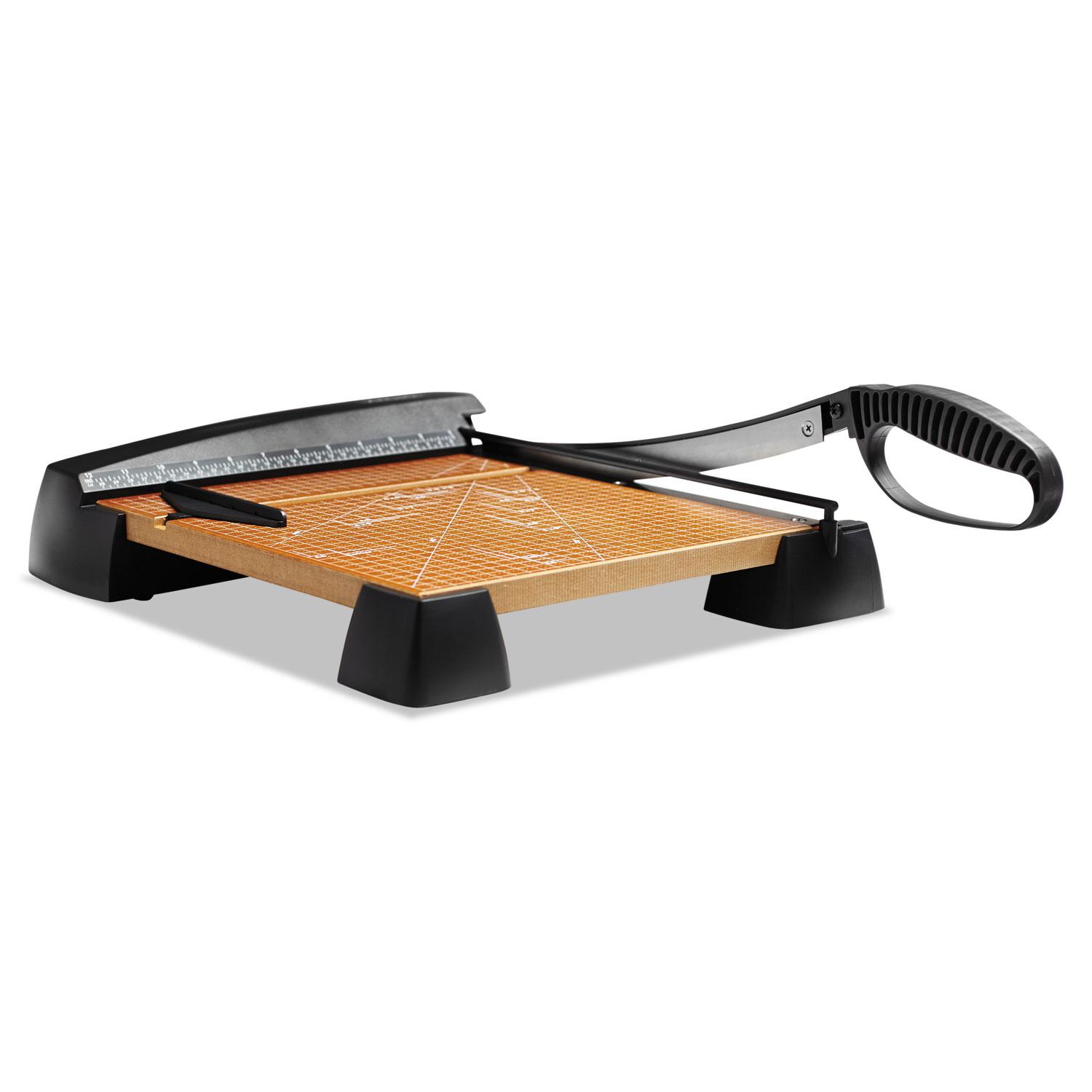 X-ACTO® Heavy-Duty Wood Base Guillotine Trimmer, 12 Sheets, 12" x 12"