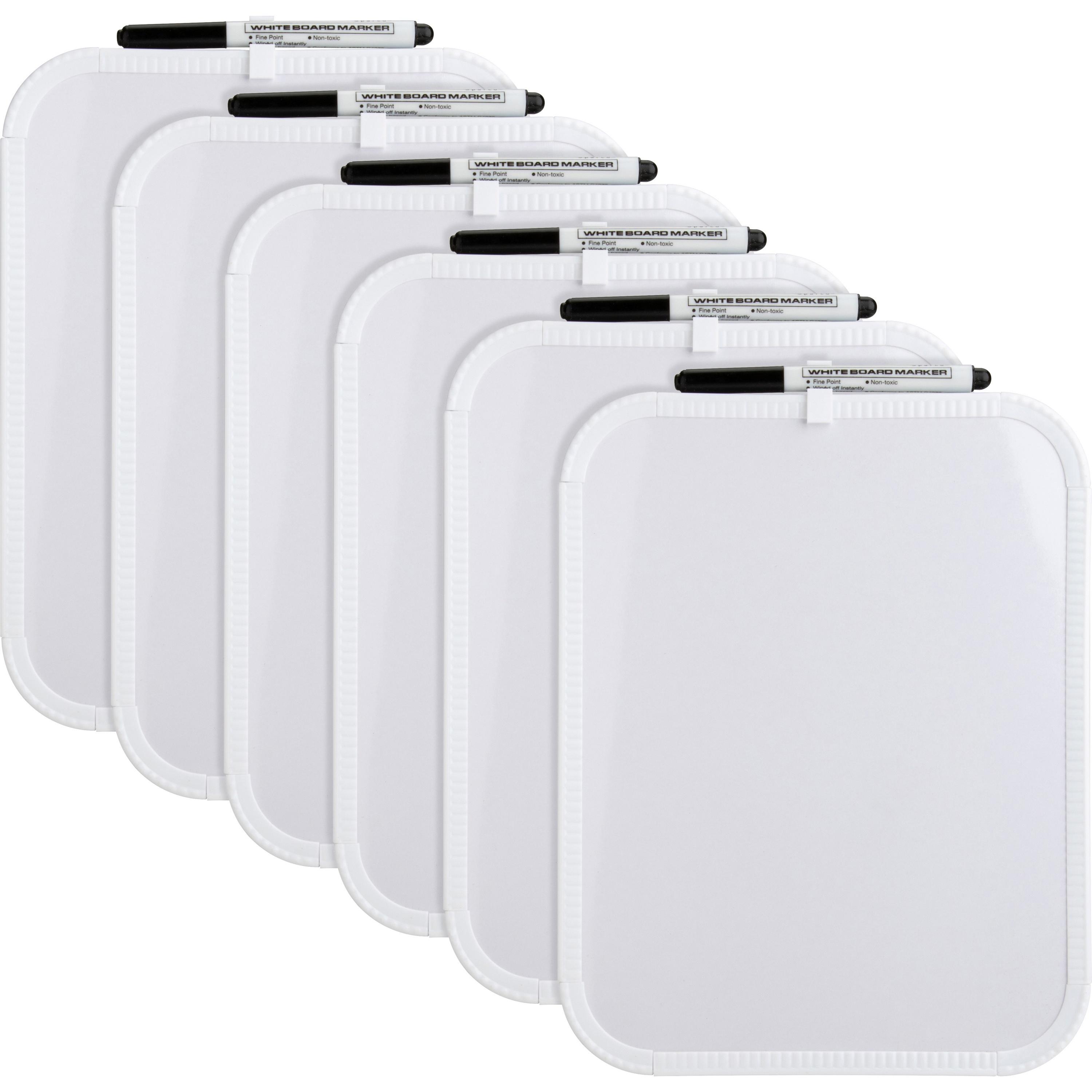 Markerboards, Melamine Surface, 8-1/2"x11", 6/BD, White