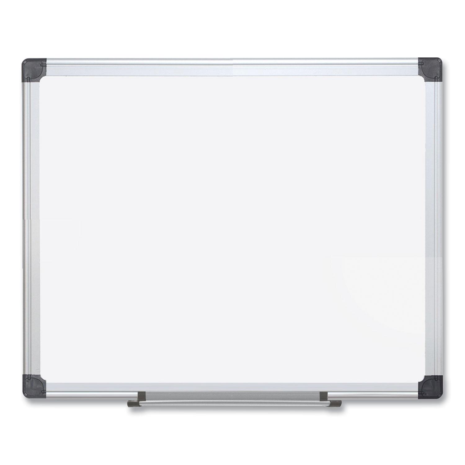 MasterVision® Porcelain Value Dry Erase Board, 48 x 96, White, Aluminum Frame