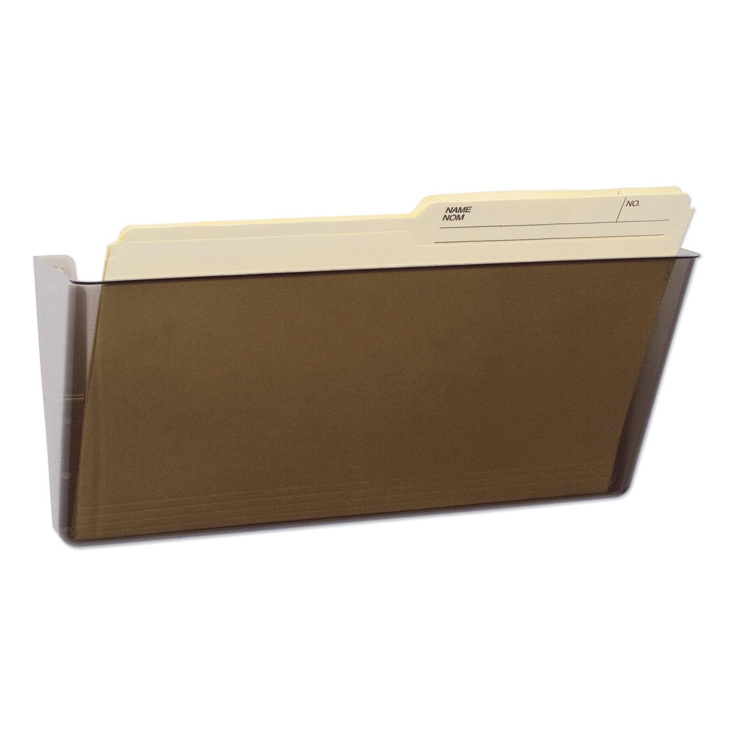 Storex Wall File, Legal, 16 x 7, Single Pocket, Smoke