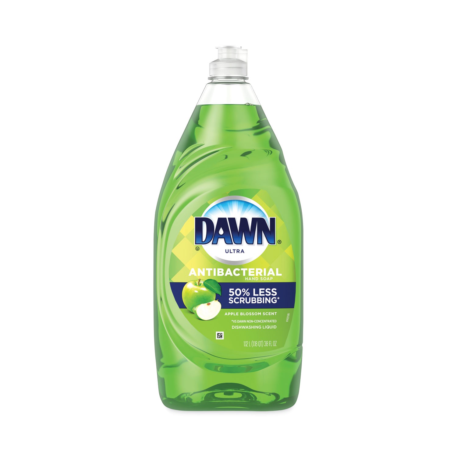 Dawn Ultra Antibacterial Dishwashing Liquid, Apple Blossom Scent, 38 oz Bottle