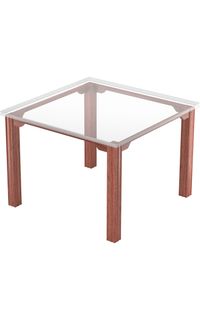Four-Leg Dining Table Base Assembly, Chippendale Leg, Cove Apron, 42"x42"