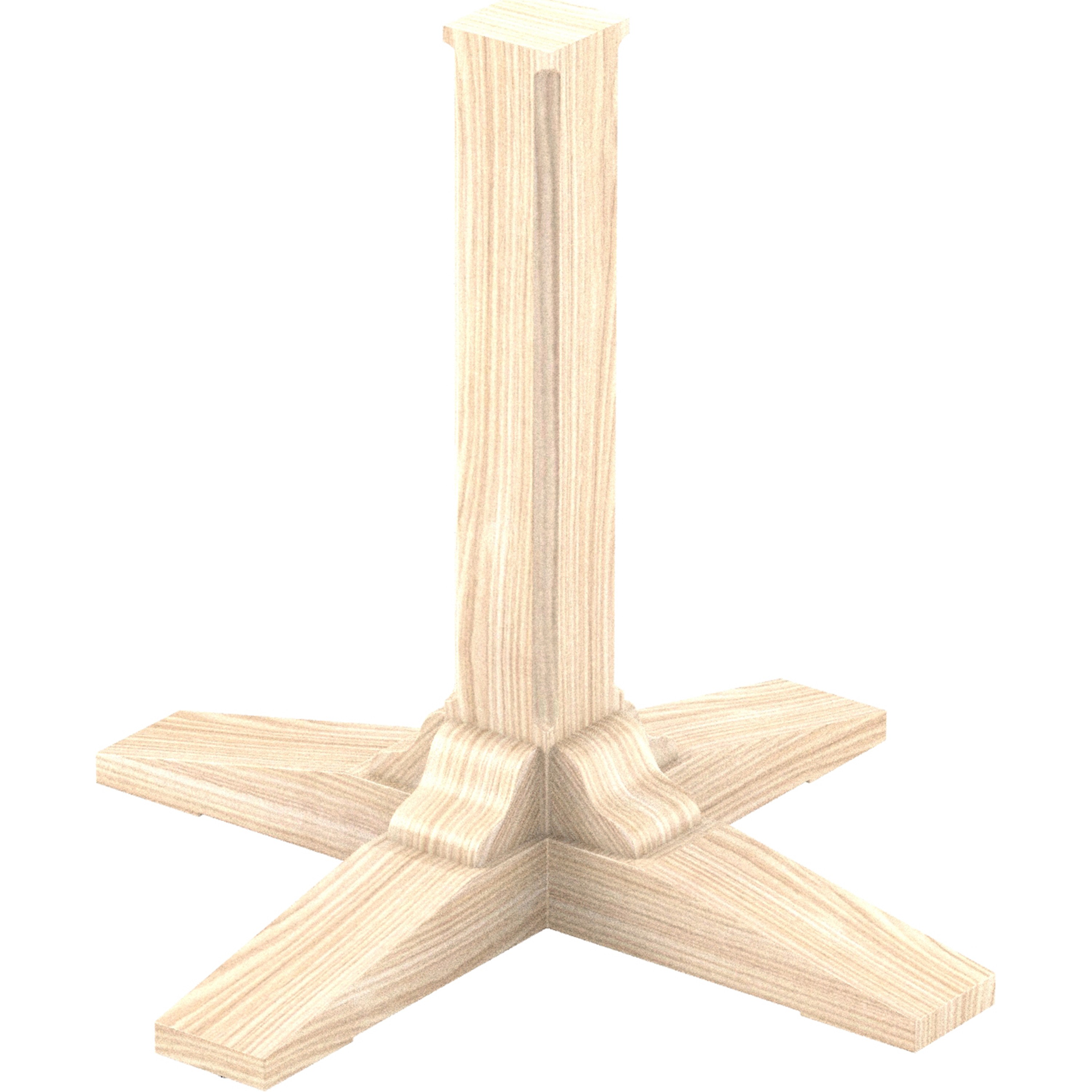 Maxwell Thomas® Maple Colonnade Table Base for 54" & 60" Round Tabletops, 36"/51" & 42"/60" Square-to-Round Tabletops - Base Finish: Swiss Elm Matte Maple