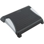 Restease Adjustable Footrest, 15.5w x 13.75d x 3.25 to 5h, Black/Silver