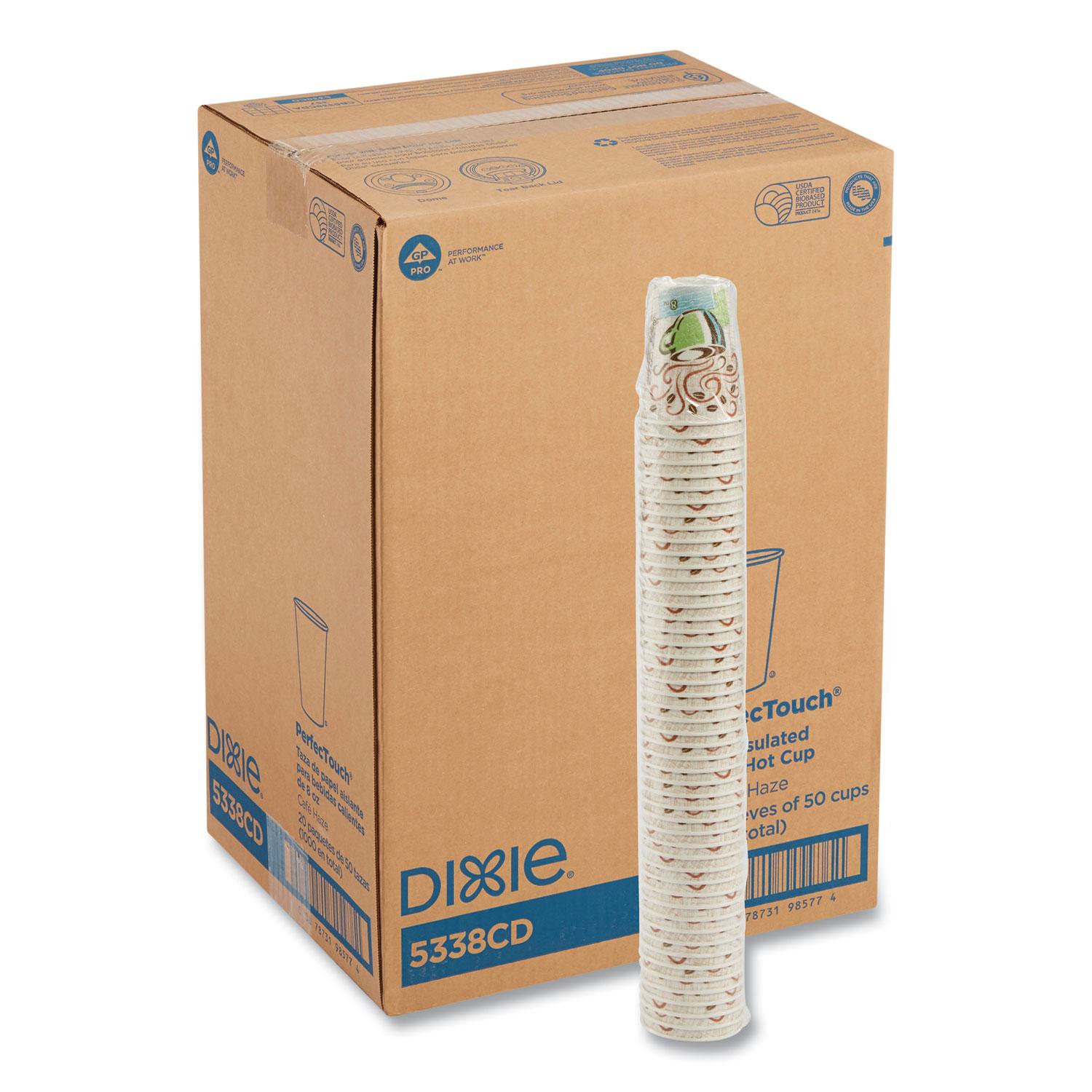 Dixie® Hot Cups, Paper, 8oz, Coffee Dreams Design, 1000/Carton
