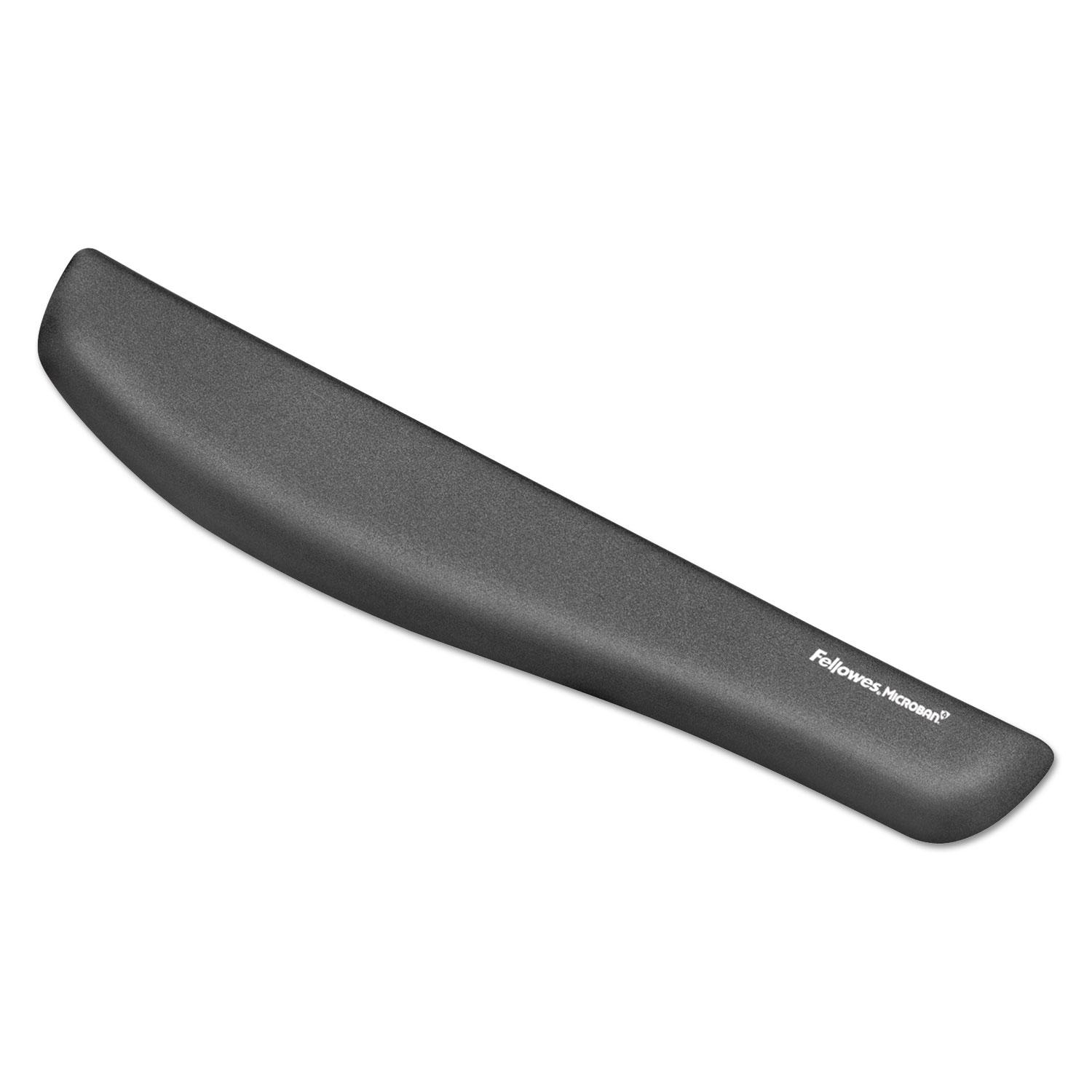 Fellowes® PlushTouch Keyboard Wrist Rest, Foam, Graphite, 18 1/8 x 3-3/16