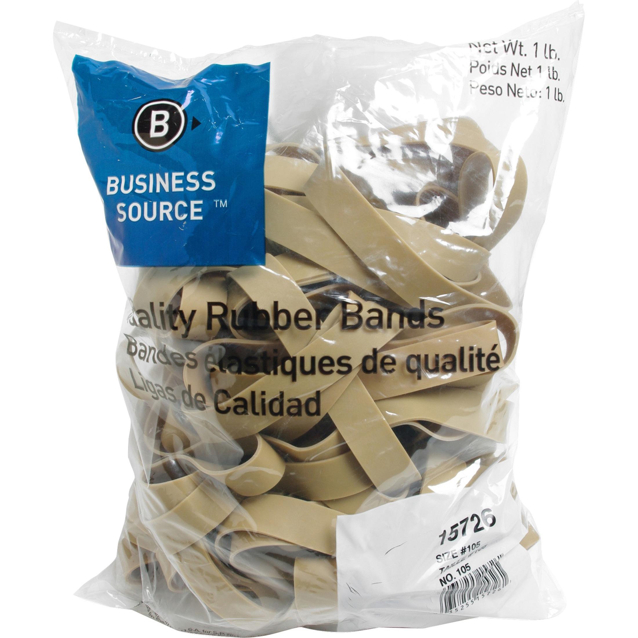 Rubber Bands,Size 105,1 lb./BG,5"x5/8",Natural Crepe