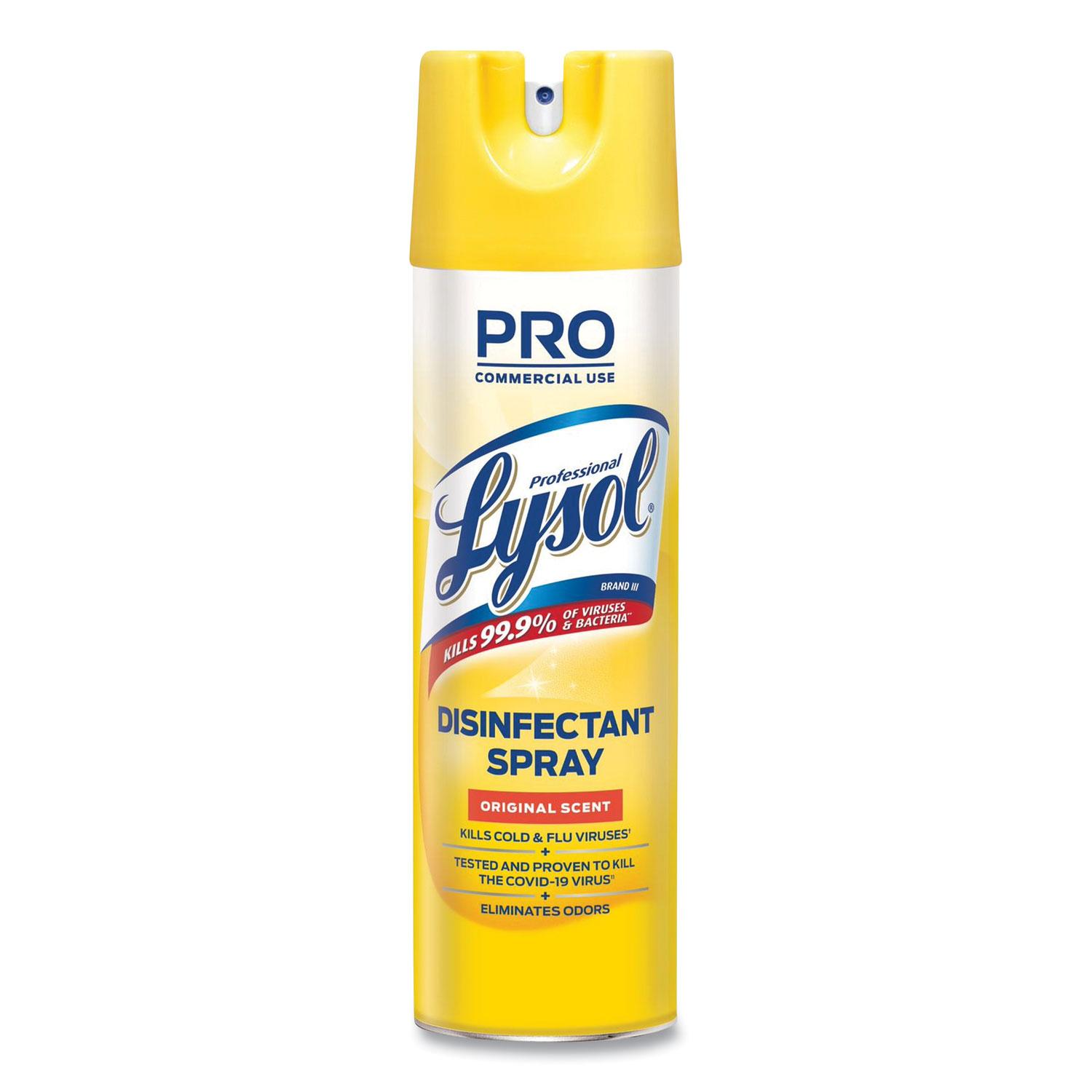 Lysol® Disinfectant Spray, Original Scent, 19 oz., Aerosol Can, 12 per Case