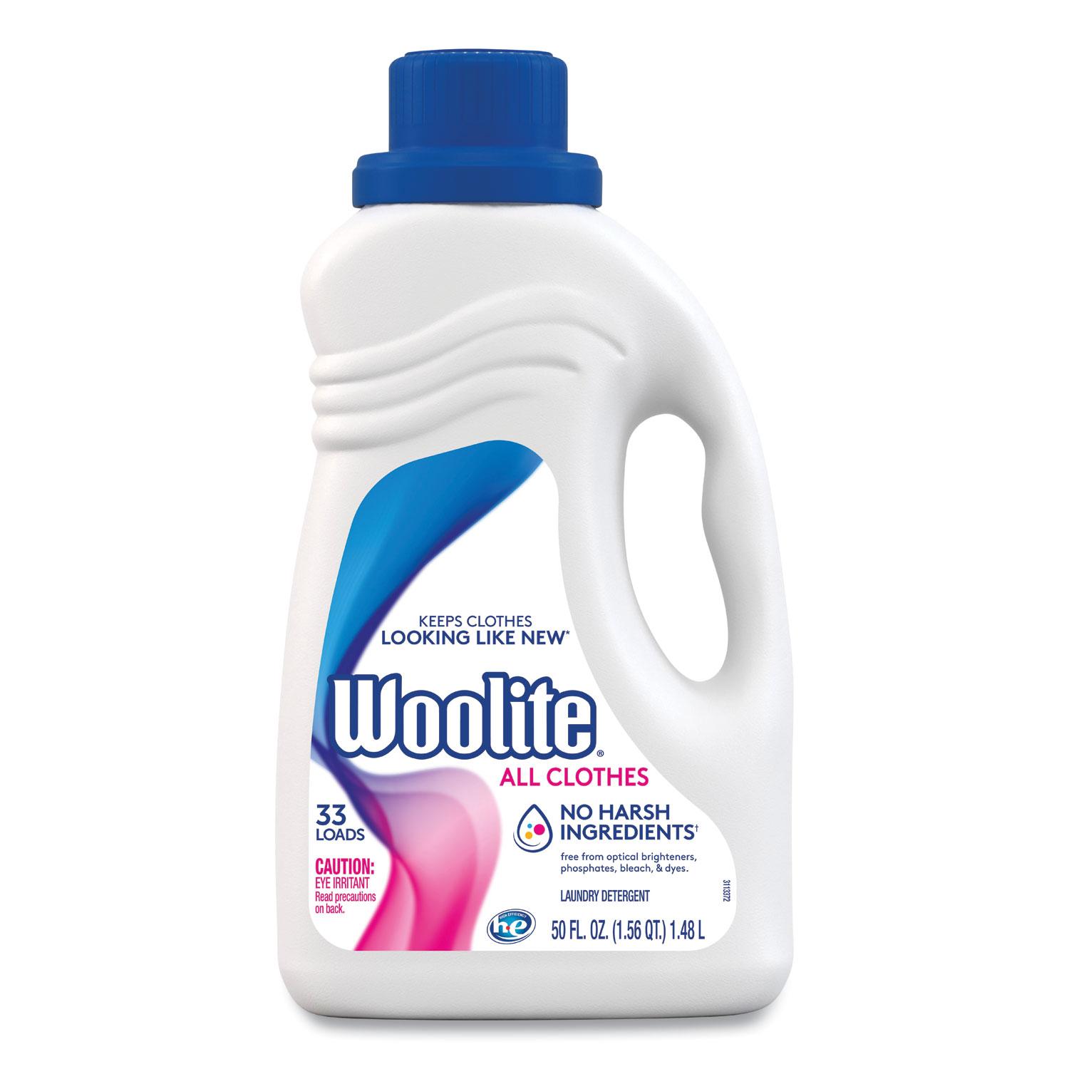 WOOLITE® Gentle Cycle Laundry Detergent, Light Floral, 50 oz Bottle, 6/Carton