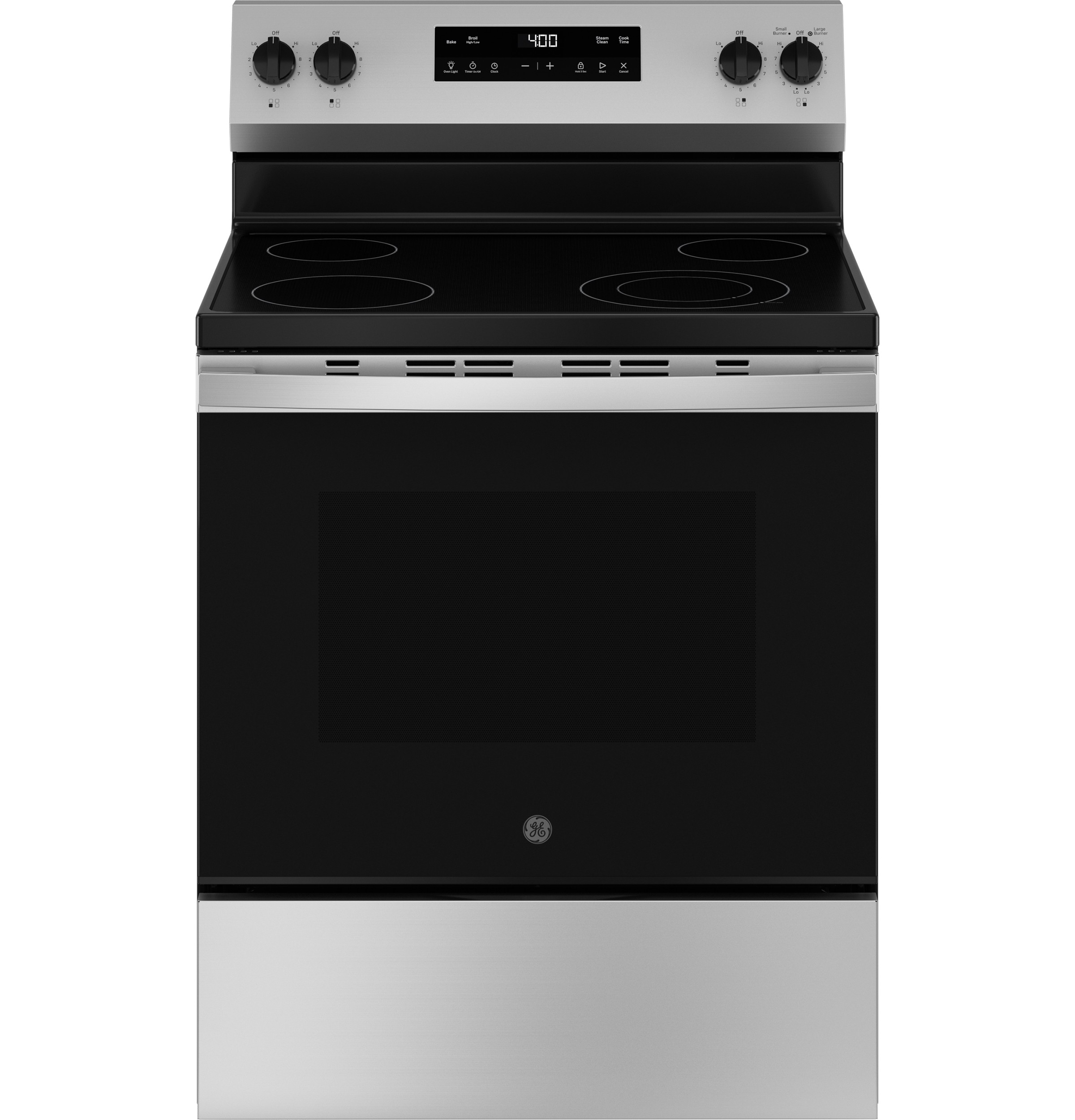 GE® 30" Free-Standing Electric Range, Stainless Steel/Black