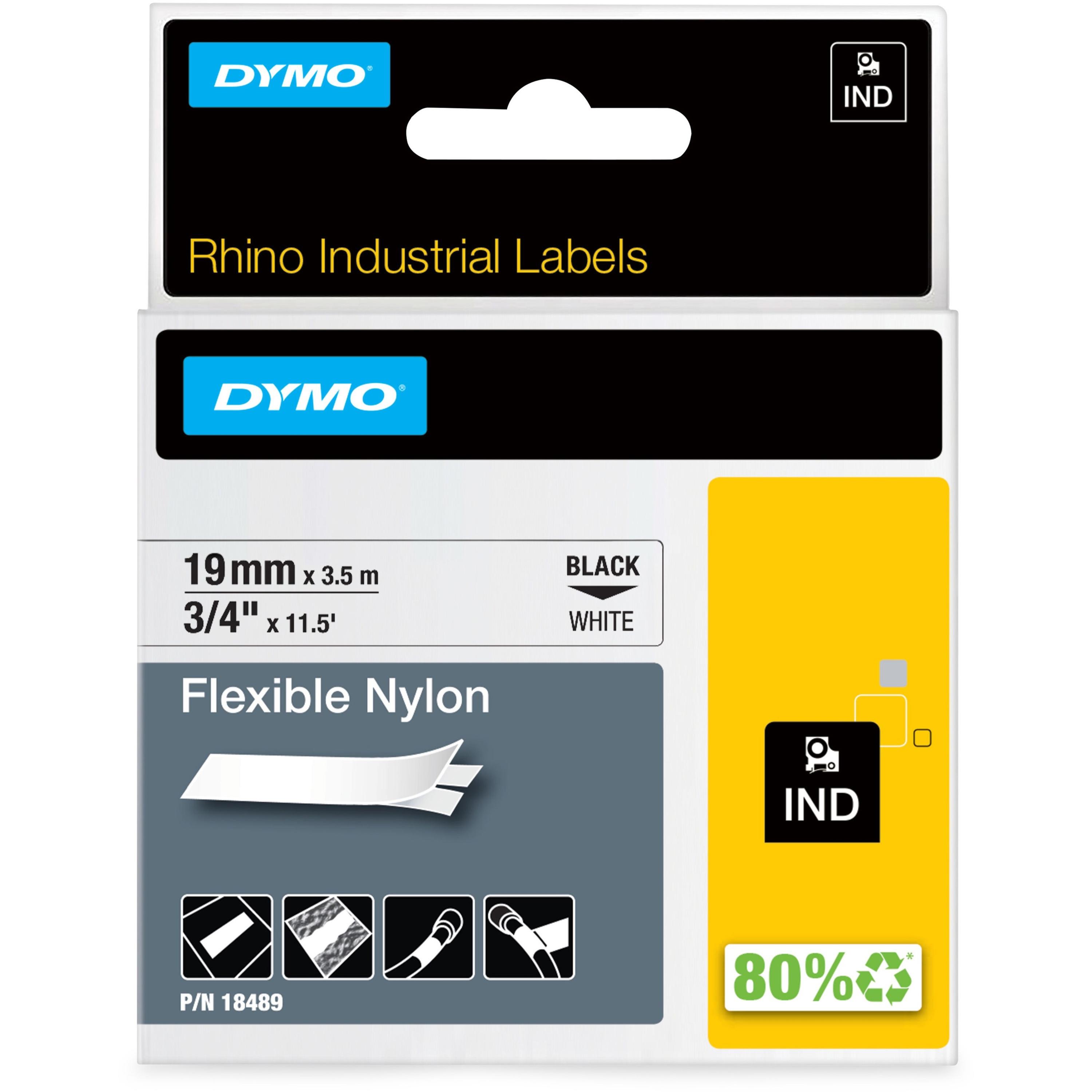 Label, Flexible Nylon, 3/4"x11.5', White