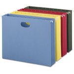 Smead 3 1/2" Cap Hanging Pockets w/Full-Height Gussets, Letter, Assorted Colors, 4/PK