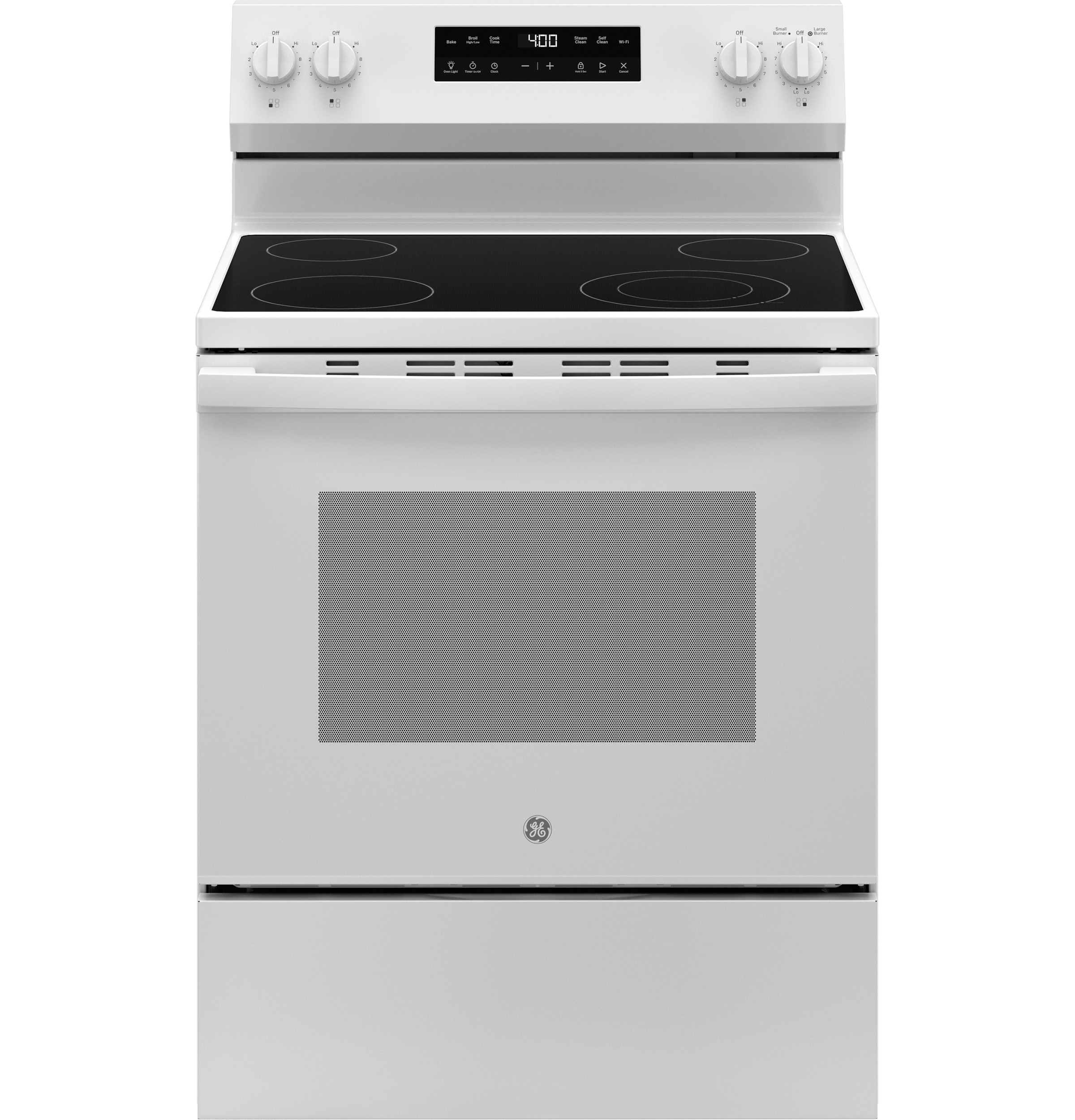 GE® 30" Free-Standing Electric Range, White