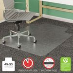 SuperMat Frequent Use Chair Mat for Medium Pile Carpet, 45 x 53, Wide Lipped, CR