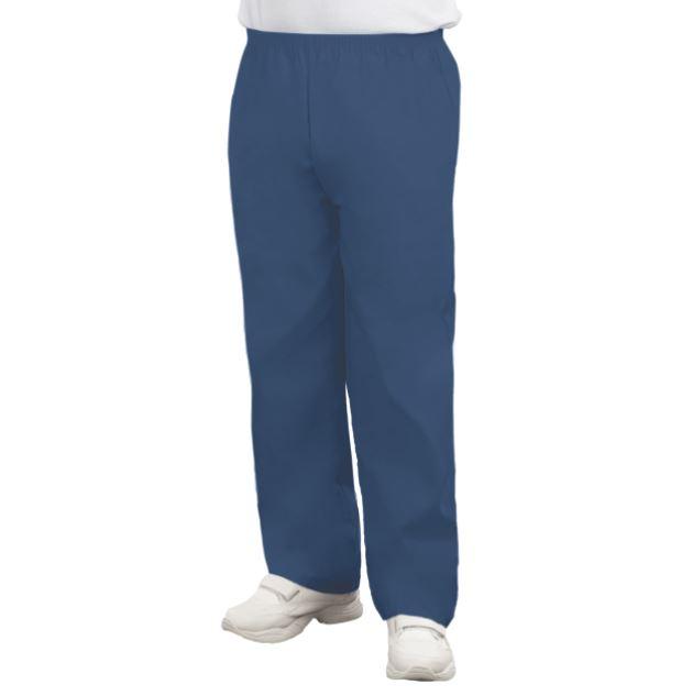 Direct Supply® Textiles Luxury Pajama Pants, 38-53"W x 31"L, Elastic Waist, Fly/No Snap, Case of 12, Color: Navy