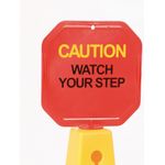Red Octagon Sign for Hurricone, Caution - Watch Your Step
