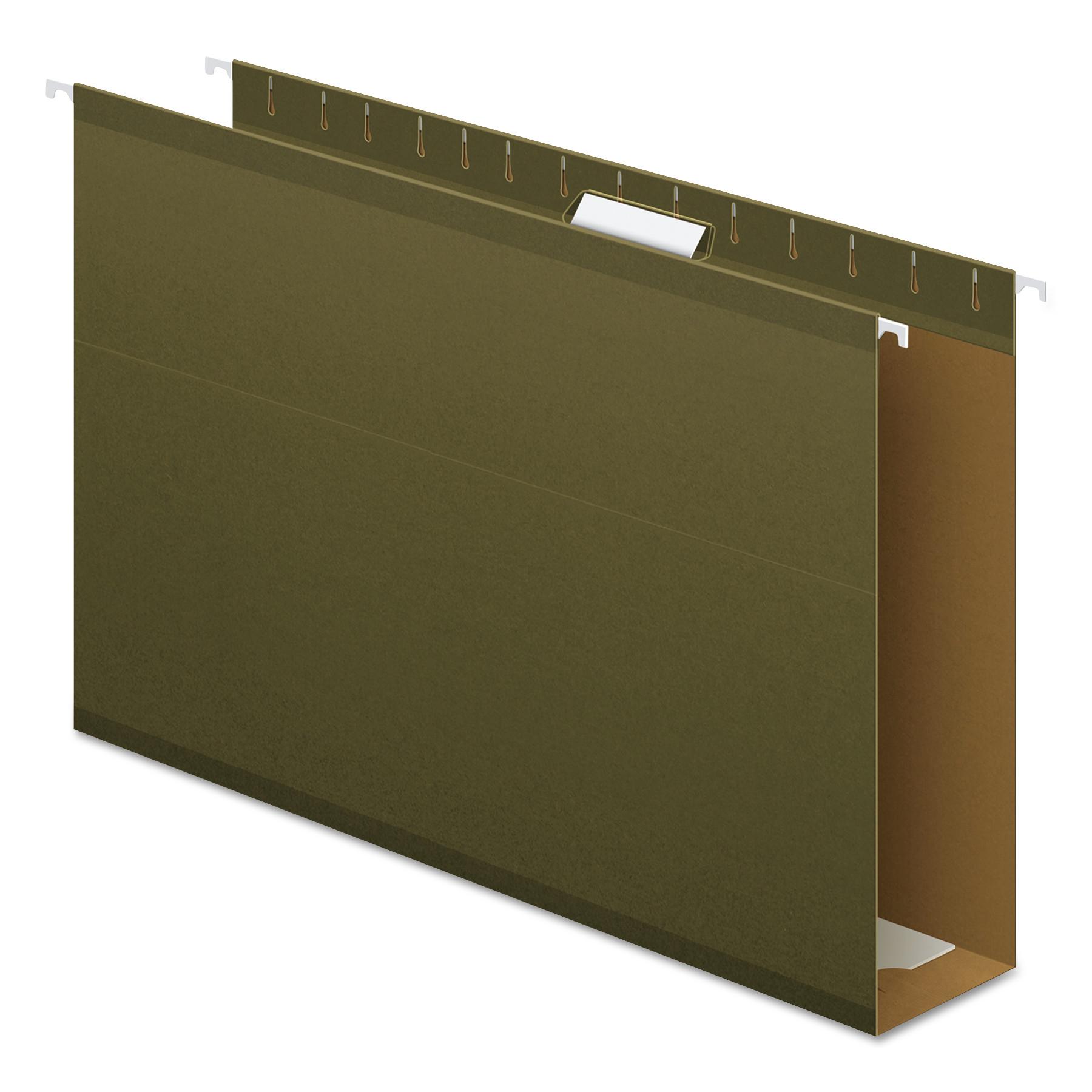 Pendaflex® Reinforced 3" Extra Capacity Hanging Folders, Legal, Standard Green, 25/Box