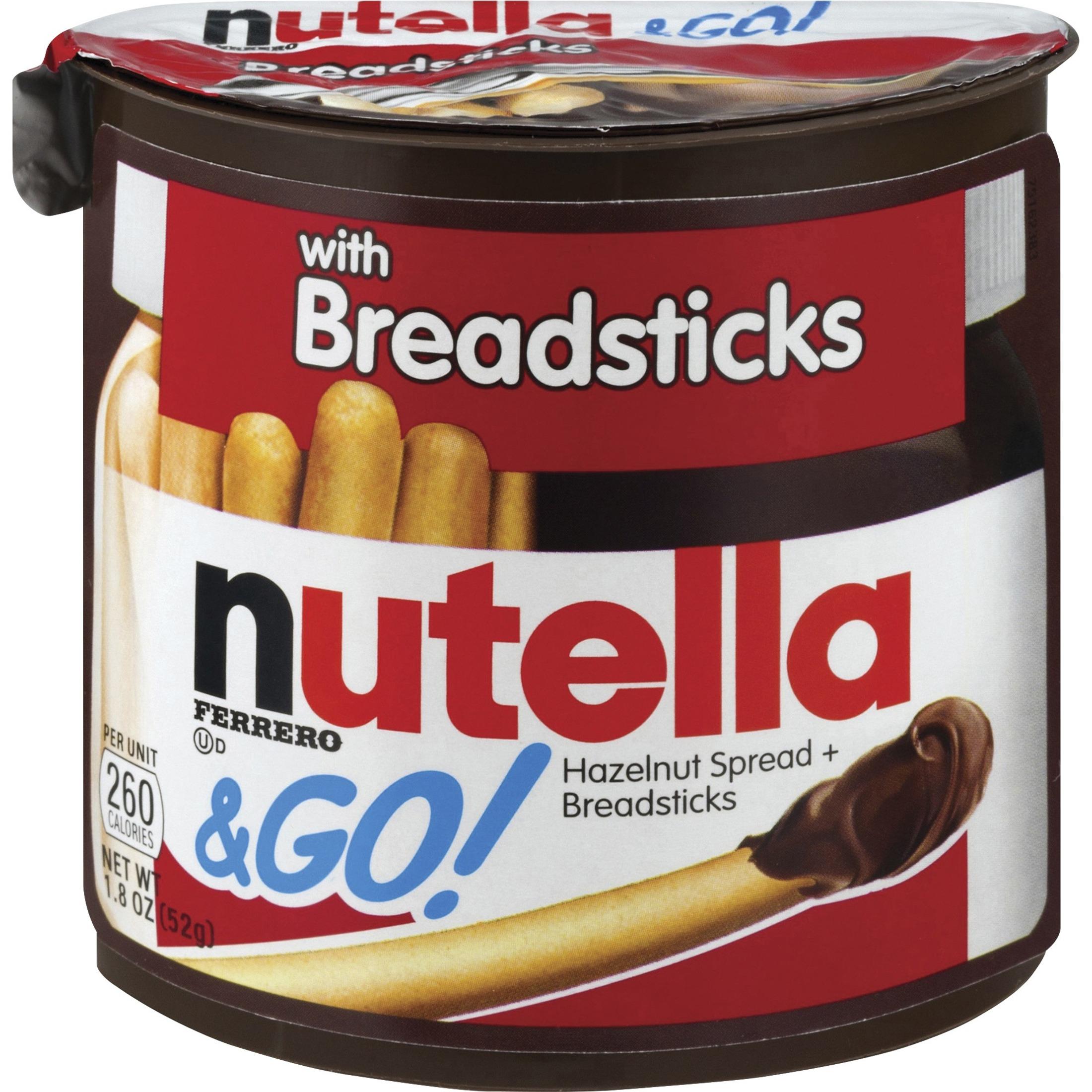 Nutella Nutella & GO Hazelnut Spread & Breadsticks, 1.23oz (Pack of 12)