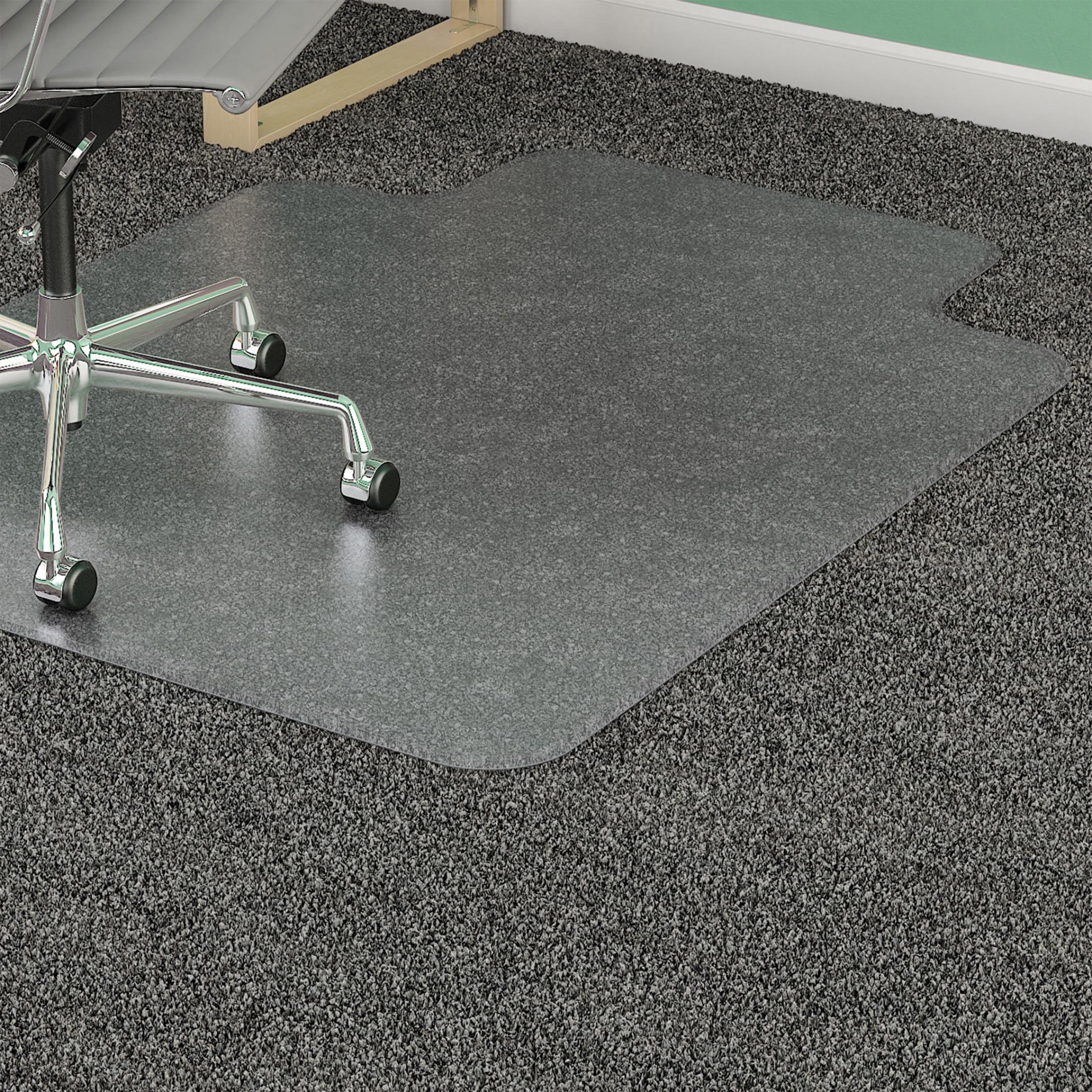 Chairmat, Med. Pile, 36"x48", Standard Lip 19"x10", Clear