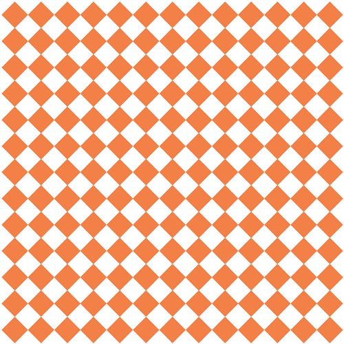 12" x 12" Grease-Resistant Food-Safe Sandwich Wrap Paper / Deli Wrap Paper / Orange Checker on White Paper, 1000 pieces./cs., W-White