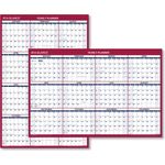 AT-A-GLANCE® Erasable Vertical/Horizontal Wall Planner, 32 x 48, Blue/Red,