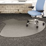 SuperMat Frequent Use Chair Mat, Medium Pile Carpet, 60 x 66, Workstation, Clear