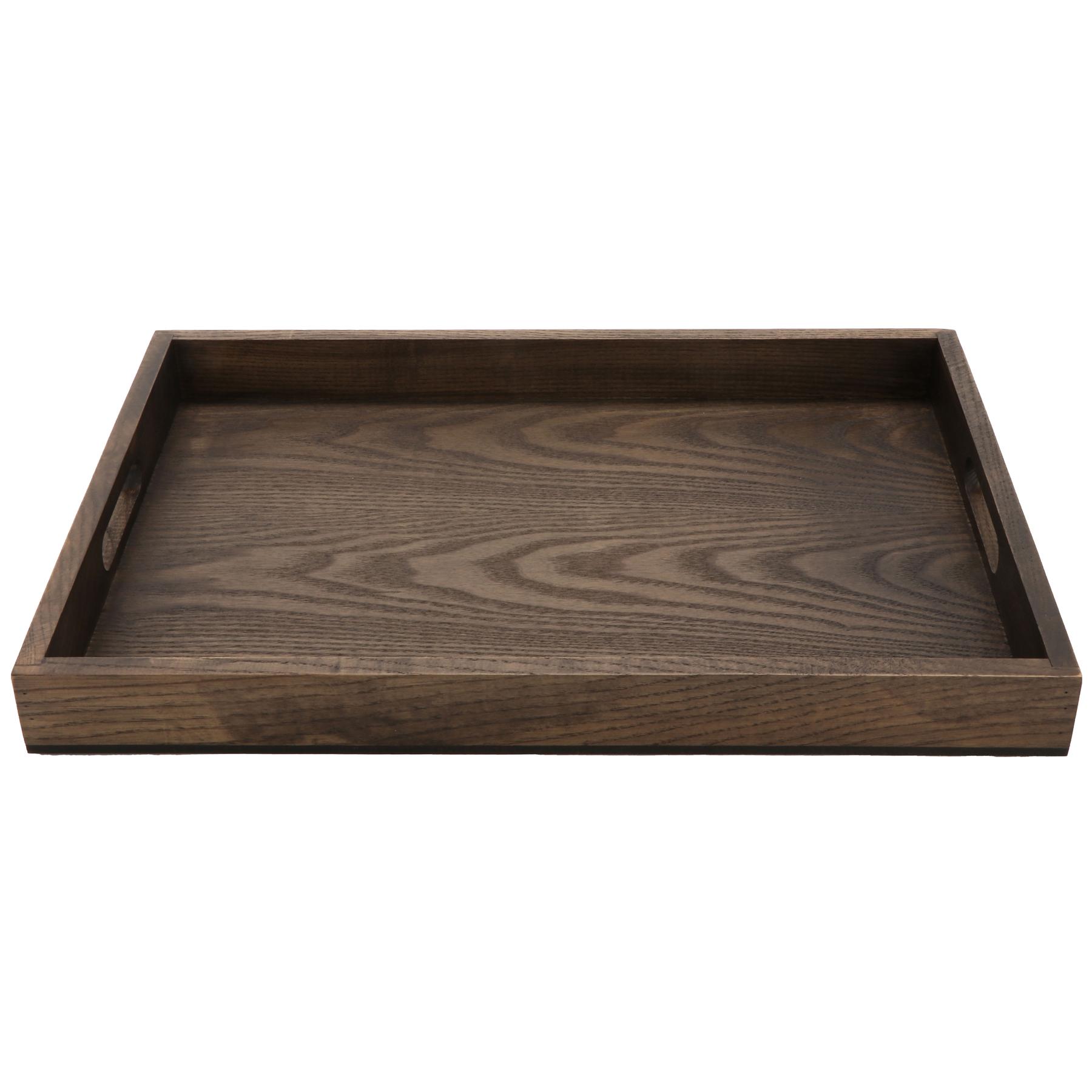 19.75" x 14.75" x 1.75" OD Wood Tap Root Tray, Grey