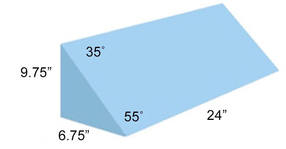 AliMed® Double Angle Positioning Wedge, Uncovered, cs/8